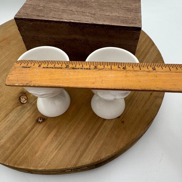 Jonathan Adler Mr. & Mrs. Muse Egg O Cups Whimsical fun white mustache lips uniq - Picture 5 of 5